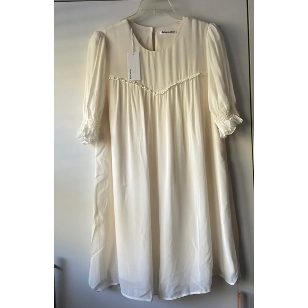 NWT Reformation Conrad Ivory Shift Dress 12